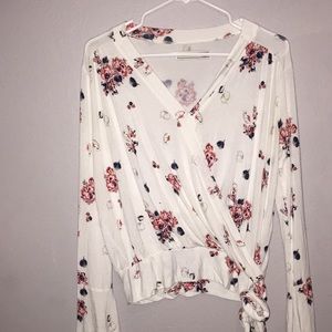 Long sleeve floral blouse